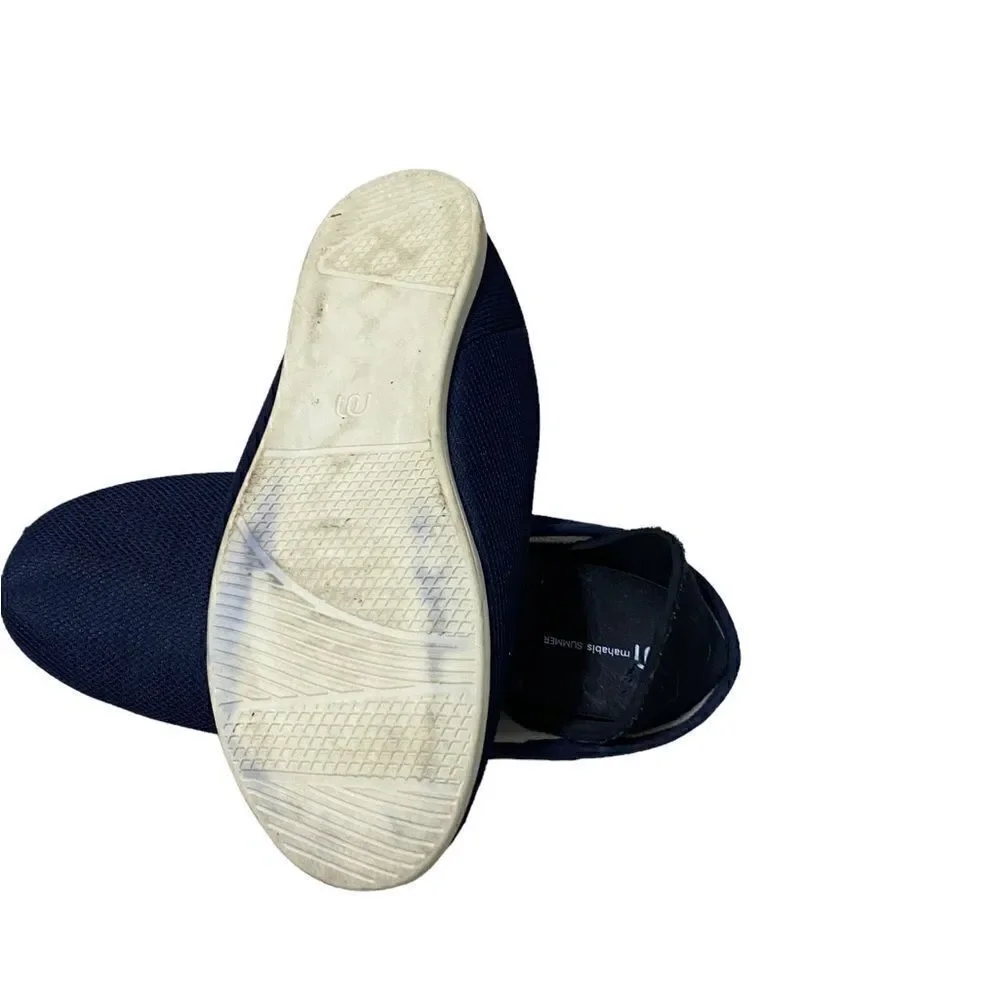 Mahabis Men 47 Size 12.5 Slippers Summer Blue Mesh Slip On Shoes Rubber Sole